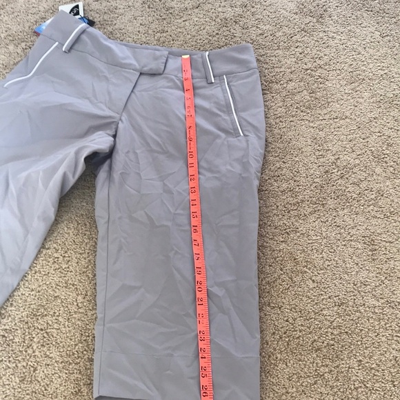 NWT! ADIDAS Size 8 grey with White climaCool Capri pants - Picture 5 of 8
